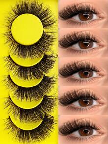 Sibeuna 6 Pairs Of New Fox/Cat Eye False Eyelashes, Create Captivating Makeup, Naturally Curled And Lengthened, Sexy Lashes To Enhance Your Charm. - Black - View 5