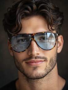 1 Pair Men's Oversized Unique Retro Functional Streetwear Cool West Coast Style Glasses - Multicolor - View 1