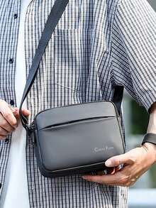 New Solid Color Men's Business Casual Camera Bag Small Square Bag Fashion Crossbody Bag One Shoulder Bag Phone Bag - Multicolor - View 9