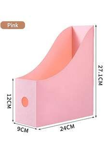 Magazine File Holder, PP Desktop File Organizer, Slanted Opening Document Storage Rack With Carry Hole, A4 Paper Magazine Book Sorter, Desk Stationery Storage Bin For Home Office School - A - View 6