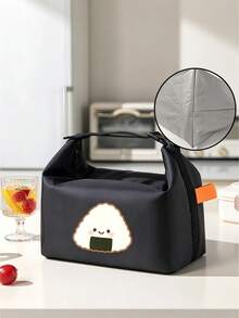 Bộ 2 túi đựng cơm trưa in hình viên cơm mặt cười dễ thương nhiều màu, túi giữ nhiệt đựng hộp bento cầm tay, túi đựng đồ dày dặn dung tích lớn di động cho học sinh, nhân viên văn phòng, mẹ bỉm, đi làm, dã ngoại và ăn ngoài trời - Túi đựng cơm hộp - Xem 12