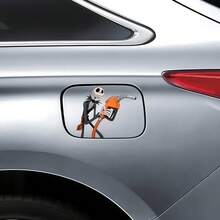 1pc Disney Jack Skellington Car Interior Sticker, Cute Fuel Tank Cap Sticker, Sun Protection Sticker For Car, Anti-Scratch Car Exterior Accessory, Lilo Stitch Craft, Suitable For Car Body Sticker, Car Door Sticker, Full Car Wrap, Tailgate, Hood, Scratch Cover, Motorcycle Car Sticker, Party Favor - A - View 6