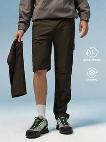 Caldwick Men's Outdoor Spring/Summer Hiking Quick-Dry Pants, Father's Day. The Size Is Slightly Small. It Is Recommended To Order A Size Larger. Sports - Army Green - View 1