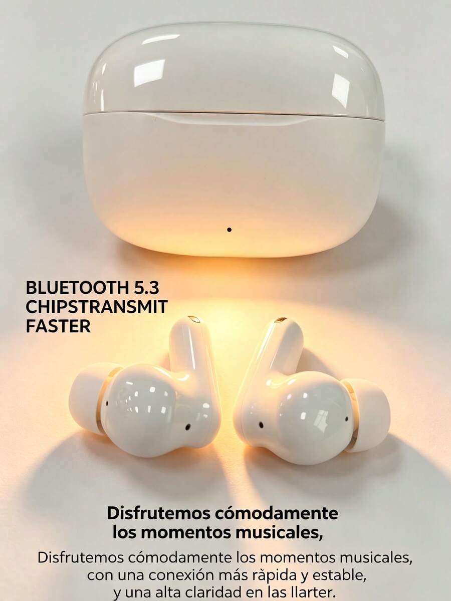 Tai nghe Bluetooth không dây TWS và tai nghe nhét tai, tai nghe thể thao chơi game với Bluetooth 5.3, chất lượng âm thanh rõ ràng, kết nối ổn định, thời lượng pin dài, thiết kế nhẹ nhàng di động cho sử dụng hàng ngày - Ưu điểm 5 - Xem 1