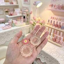 3pcs/1set Mini Flower-Shaped Nail Brush Cleaning Tray, Creative Petal Nail Brush Cleaning Cup, Multi-Functional Nail Art Rhinestone & Pearl Storage Box, Nail Brush Cleaning Box - Multicolor - View 10