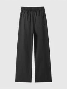 1pc 's Sweatpants, Men's Sports Pants, Elastic Waist, Back Pocket, 3D Stitching Design, Casual Sports Style, Machine Washable, Suitable For Outdoor, Daily Commute, Home Leisure, Campus Wear, Men's Casual Long Pants - Black - View 8