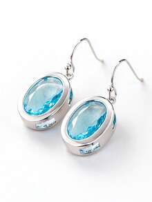 1 Pair Charming Cubic Zirconia Earrings For Women, Wedding, Engagement, Party, Valentine's Day Gift - 1# - View 9