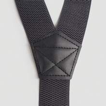 1pc Geometric Pattern Elastic Band Suspenders, 3-Clip, All Season, For Men - A - View 10