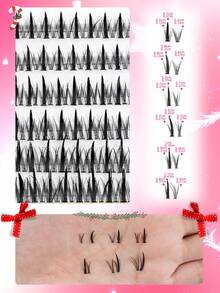 246pcs Soft Cartoon Eyelash Clusters With Pointed Tips, C Curl Fairy DIY Eyelash Extensions, Suitable For Festivals And Parties - View 2