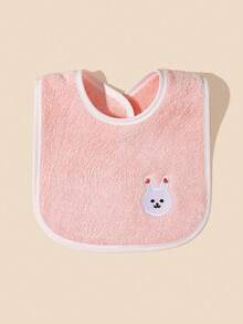 3pcs Double-Sided Plush Embroidered Animal Pattern Baby Bibs - Multicolor - View 6