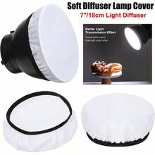 1pc Soft White Diffusion Cloth For 7 Inch 180mm Standard Studio Photography With Flash Effect - Multi-color - View 5