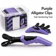1/3Pcs Alligator Hair Sectioning Clips, Non-Slip Teeth Crocodile Hair Clips, Durable Plastic Salon Hair Clips For Hair Dyeing, Perming, Styling, Hairdresser DIY Home Use, Beauty Tool Gift - Multicolor - View 3