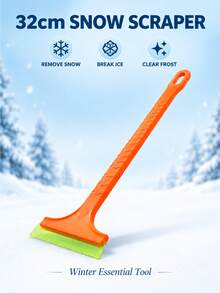 1/3pc 32cm Portable Car Ice Scraper, Ergonomic Non-Slip Handle, Plastic+PU Blade, T-Shaped 3-In-1 Snow Shovel, Wear-Resistant Blade, Removes Snow And Frost, Winter Car Windshield Snow Scraper, Suitable For Cars, Home, Garden - Snow Shovel - View 7