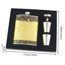8oz Portable Pocket Flask 240ml Stainless Steel Flask, Suitable For Water, Coffee, Milk, Beverages, Perfect For Travel, Party, Wedding, Outdoor, Birthday, Surprise Gift For Friends, Boyfriend, Father - Multicolor - View 11