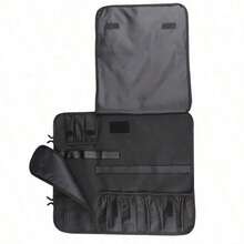 16 Pockets Chef Knife Bag Portable Kitchen Slicing Japanese Santoku Cleaver Knife Roll Bag Outdoor Carry Case Storage Pocket - Grey - View 10