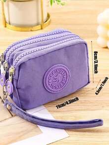 Jewelry Roll, Nylon Material 3-Layer Zipper Storage Bag Travel Jewelry Organizer, Portable With Zipper Pocket, Dust-Proof Storage Bag, Suitable For Rings, Earrings And Bracelets - Multicolor - View 9