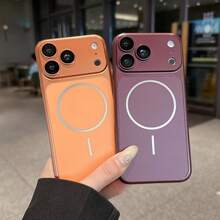 磁吸升級保護殼，適用於 iPhone 17：原裝大窗磁吸保護殼，相容於 17/16/15/14/13 Air/17 Pro Max – 支援無線充電，磨砂質感 - 酒紅色 - 查看 4