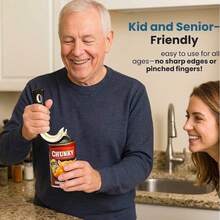 New Easy-Open Can Opener - Portable Design, Suitable For Elderly, Children And People With Limited Hand Dexterity | Equipped With Non-Slip Handle And Protective Design; Manual Ring Pull Tool, Easy To Open - View 5