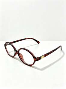 1/2 Pairs Of Versatile, Retro-Style Oval Glasses With Clear Lenses-Fashionable Clear-Lens Eyewear - Multicolor - View 11