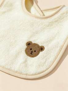 3pcs Double-Sided Plush Embroidered Animal Pattern Baby Bibs - Multicolor - View 5