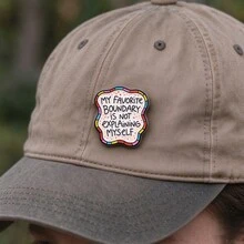"My Favorite Boundary Is Not Explaining Myself" Quotes Enamel Pin, Colorful Wavy Quote Lapel Badge, Metal Brooch For Jacket Backpack Hat, Lovely Gift - Multicolor - View 8