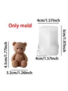 Resin Silicone Mold - Love Bear Silicone Mold Candle Gypsum Drop Jewelry Table Ornament Handmade Mold - Bear Mold - View 8