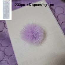 100pcs Faux Mink Fur Pom Poms, Plaid Design Pre-Cut Faux Fur, Ball Shaped, Handmade Pom Poms, Decorative Pom Poms, Soft Touch, Plaid Pattern Craft Material - Various - View 8