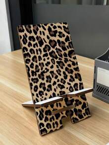2pcs Leopard Print Phone Stands, Foldable Non-Slip Desktop Phone Holder, Suitable For Smartphones And Tablets, Fashion Home Desktop Decor Phone Accessories - Multicolor - View 11