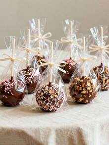 100/200pcs Lollipop Packaging Bags, Candy Bags, Cake Bags, Transparent Plastic Candy Bags, Suitable For Lollipops, Cake Pops, Candy, Chocolate And Cookies, Kitchen Supplies, Kitchen Utensils, Kitchen Accessories, Home Kitchen Supplies - Multicolor - View 2