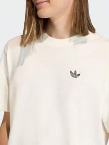 Adidas Originals Men's FLAG GFX SS Short Sleeve T-Shirt Knit Collarless Short TKD1430 - Beige - View 4
