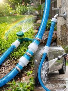 1/2 Inch HDPE Plastic Straight Connector Fits 16mm Inner Diameter Flexible Water Hose/Garden Watering Hose/Irrigation Hose, Quick Release Hose Extension Connector Inner Diameter Garden Watering Hose Quick Extension Flexible Water Hose Requires Clamp Reinforcement - View 7