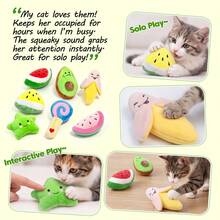 Fruit Pet Plush Squeaky Toy, Interactive Throw Toy, Soft Teething & Boredom Relief Toy For Cats And Dogs, Suitable For Teddy, Small Dogs, Puppies And Kittens - Multicolor - View 4