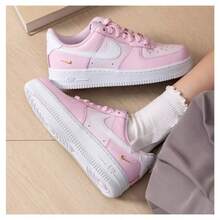 Nike New Women's Lightweight Durable Sports AIR FORCE 1 07 LOW CRSNT Low-Top Sneakers - Pink - View 5