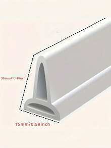 1 Roll Silicone Shower Water Barrier Strip, Easy Install Dry/Wet Separation Water Dam, No Power Required, White Bathroom Anti-Overflow Strip - A - View 4