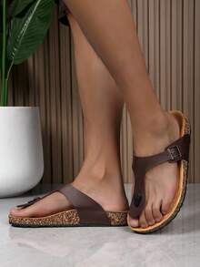 Men's Comfortable Breathable Non-Slip Home Slippers, Transparent Hollow Fashion Slip-On, All-Season Indoor Shoes, Universal Size - Brown - View 4