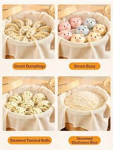 3/5pcs Reusable Washable Natural Color Cheesecloth, Durable Non-Stick Filtration Cloth, Smooth Texture, Suitable For Cooking, Baking, Cheese Making And Liquid Filtration, Kitchen Essential - Multicolor - View 9