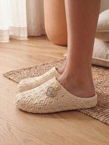 Women Slides - Beige - View 4