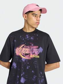 Adidas Originals Men's Graphic Tee Short Sleeve Knit Collarless T-Shirt TKX4844 - Black - View 4