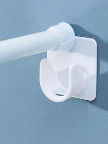 2pcs Curtain Rod Fixed Hooks Rod Clips No-Drill Door Curtain Telescopic Rod Adhesive Hooks - Multicolor - View 9