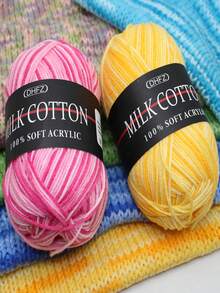 4pcs/200g Luxury Gradient Dyed Thick Colorful Yarn, Soft And Comfortable Texture. Suitable For Hand Knitting And Crochet: Sweaters, Scarves, Coats, Shawls, Hats, Socks DIY And Other Handmade Crafts, Multiple Rich Colors Available. - LOMA - View 8