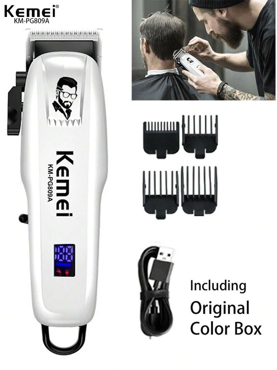 Kemei KM-PG809A 專業理髮器 USB充電式 男士理髮器 無線理髮器