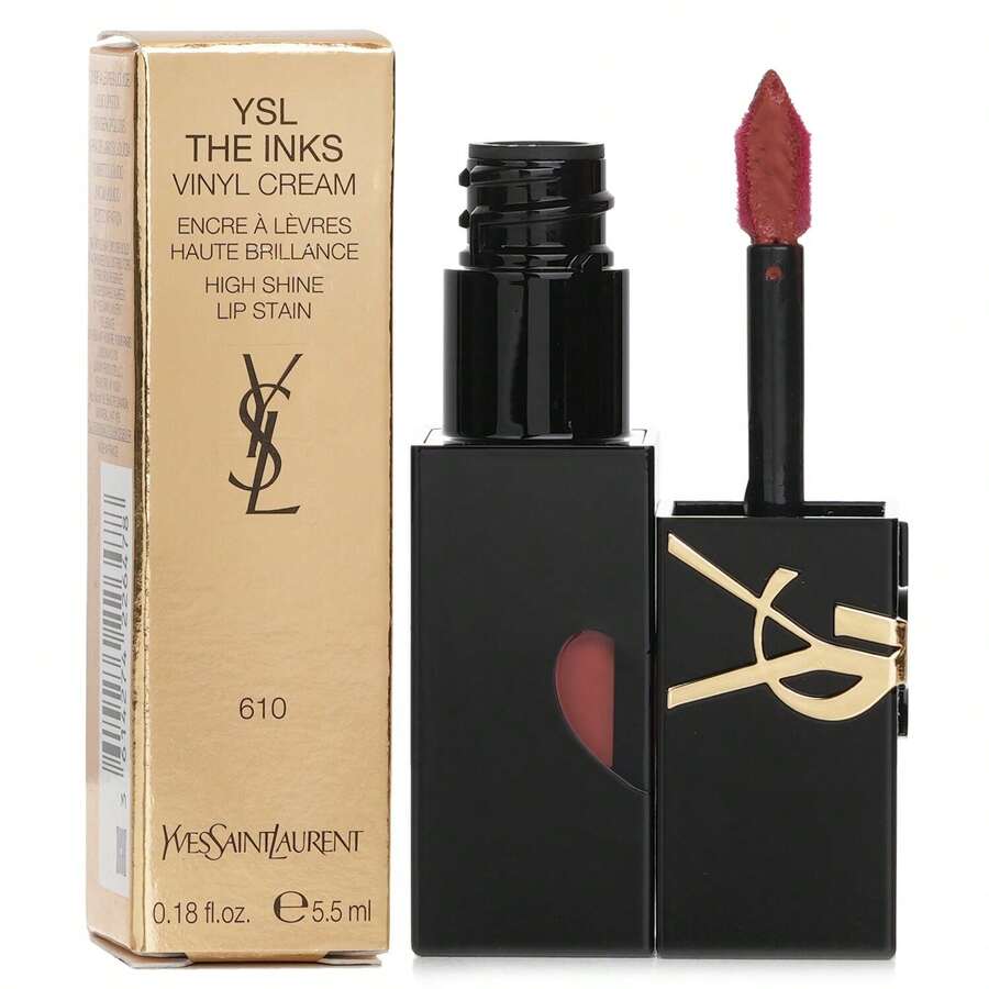 Yves Saint Laurent YSL The Inks Vinyl Cream 高光澤唇彩 #610 Nude Champion 5.5ml/0.18 Oz | 光澤保濕液態唇彩,奶油色調,讓雙唇全天保持滋潤 | 長效持久 | 不易脫色 | 輕盈舒適 - #610 - Nude Champion - 查看 1
