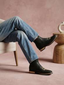Men Chelsea Boots - Black - View 2