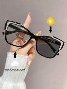 Vintage Cat Eye Photochromic Sunglasses, With Blue Light Blocking ...