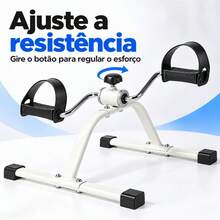 Mini Bike para Uso Sentado com Resistência Ajustável – Mais Movimento na Rotina - Pedal para Braços e Pernas – Branco - Visão 1