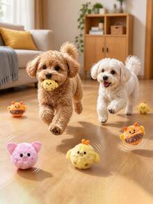 Yellow Chick Pet Interactive Bouncing Ball, Cat And Dog Play ...