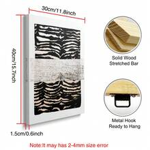1/3pcs Framed/Unframed Luxury Fashion Animal Pattern Canvas Poster Abstract Leopard Zebra Print Stockholm Style Wall Art Maximalist Y2K Aesthetics Decor For Office,Studio,Entryway,Living Room,Modern Home Decoration - Poster - View 24