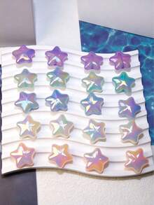 20pcs Colorful Jelly Star Beads, Used For Jewelry Making, Cute Kawaii Spacer Beads, Suitable For DIY Bracelets, Necklaces, Earrings Crafts - Jelly Star - View 5