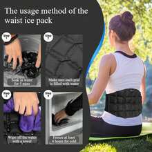 Reusable Upper And Lower Back Hot & Cold Gel Pack, Flexible Wrap For Back Heat & Cold Therapy, Suitable For Post-Workout, Long-Term Sitting | Office And Home Use - View 4