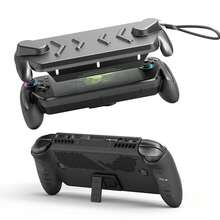 1 Set Front & Back ABS+TPU Protective Case For ROG Xb Ox Ally / ROG Xb Ox Ally X, Shockproof Anti-Drop Anti-Scratch Sweatproof Anti-Slip Grip Cover, Adjustable Kickstand, Heat Dissipation Friendly Precise Cutouts Handheld Gaming Console Shell. - View 2